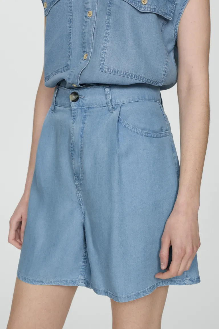 Bermudas lyocell pinzadas de Mango en Shorts para argentina
