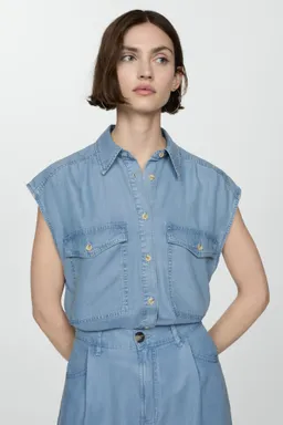 Bermudas lyocell pinzadas de Mango en Shorts para argentina