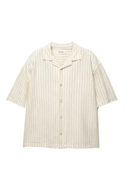Camisa rayas con lino de Pull&Bear en Camisas para argentina