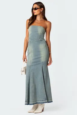 Vestido maxi denim de Edikted en Vestidos para argentina