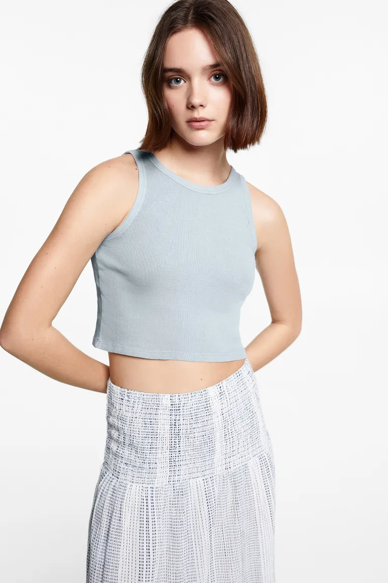 Top crop algodón de Mango Teen en Tops para argentina