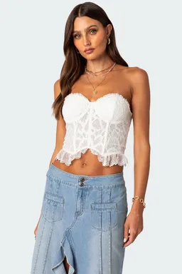 Corset encaje transparente tea party de Edikted en Ropa Interior y Medias para argentina