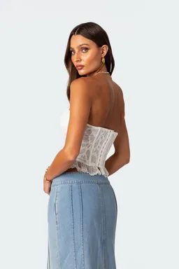 Corset encaje transparente tea party de Edikted en Ropa Interior y Medias para argentina