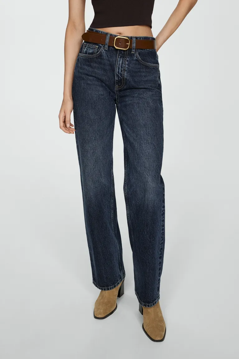Jeans rectos tiro alto de Mango en Pantalones para argentina