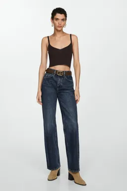 Jeans rectos tiro alto de Mango en Pantalones para argentina