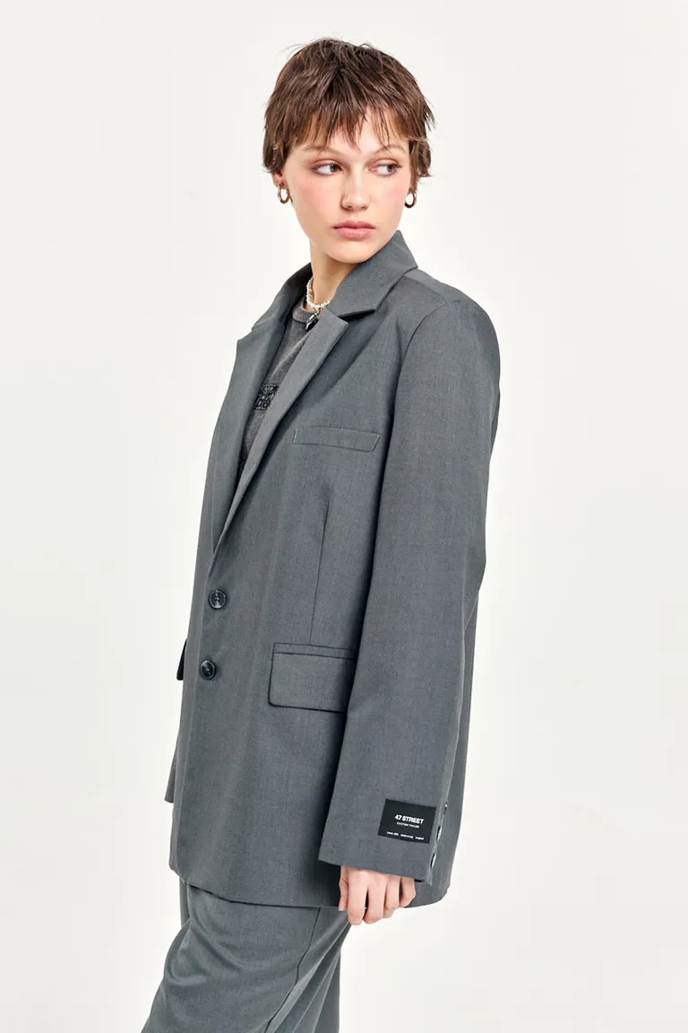 Blazer oversize estilo sastre para mujeres con bolsillos y corte recto de 47 Street en Blazers para argentina