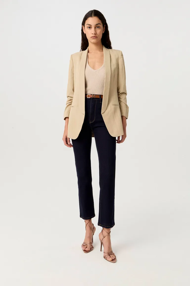 Pantalones de tiro alto con pierna crop flare y cinturón desmontable de Markova en Pantalones para argentina