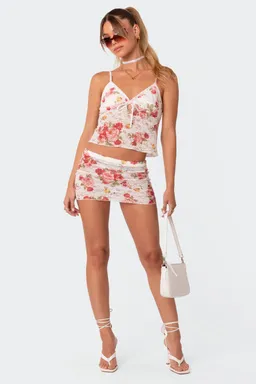 Minifalda encaje transparente portofino de Edikted en Shorts para argentina