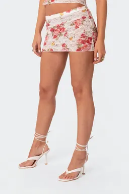 Minifalda encaje transparente portofino de Edikted en Shorts para argentina
