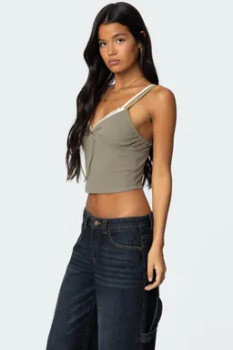 Musculosa con capas encaje de Edikted en Tops para argentina