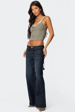 Musculosa con capas encaje de Edikted en Tops para argentina