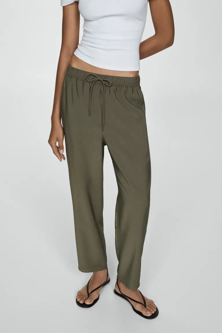 Pantalón jogger con cordón de Mango en Pantalones para argentina