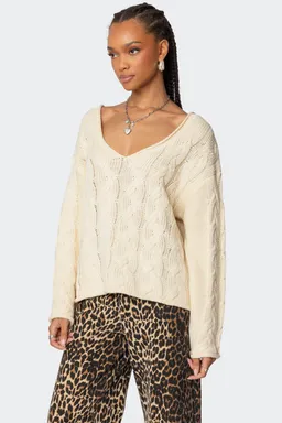 Sweater trenzado oversize inga de Edikted en Buzos y Sweaters para argentina