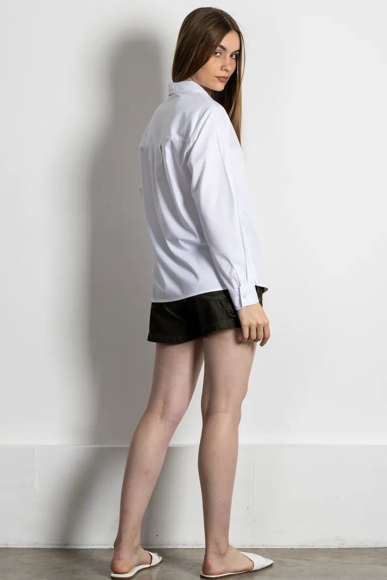 Camisa de manga larga en poplin de algodón con detalles de botones de Kill en Camisas para argentina