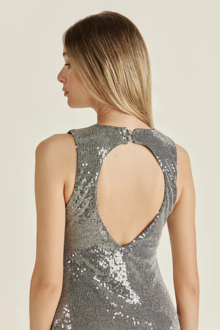 Vestido de lentejuelas con diseño elegante y escote atractivo de Tucci en Vestidos para argentina