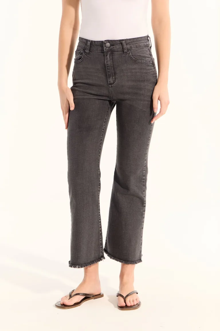 Pantalones jean ankle crop en color gris para mujer de Portsaid en Pantalones para argentina