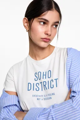 Remera estampada algodón de Mango Teen en Remeras para argentina