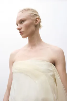 Vestido corto combinado gasa de Mango en Vestidos para argentina