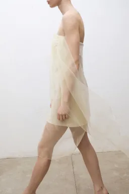 Vestido corto combinado gasa de Mango en Vestidos para argentina