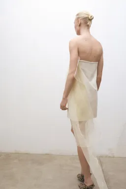 Vestido corto combinado gasa de Mango en Vestidos para argentina