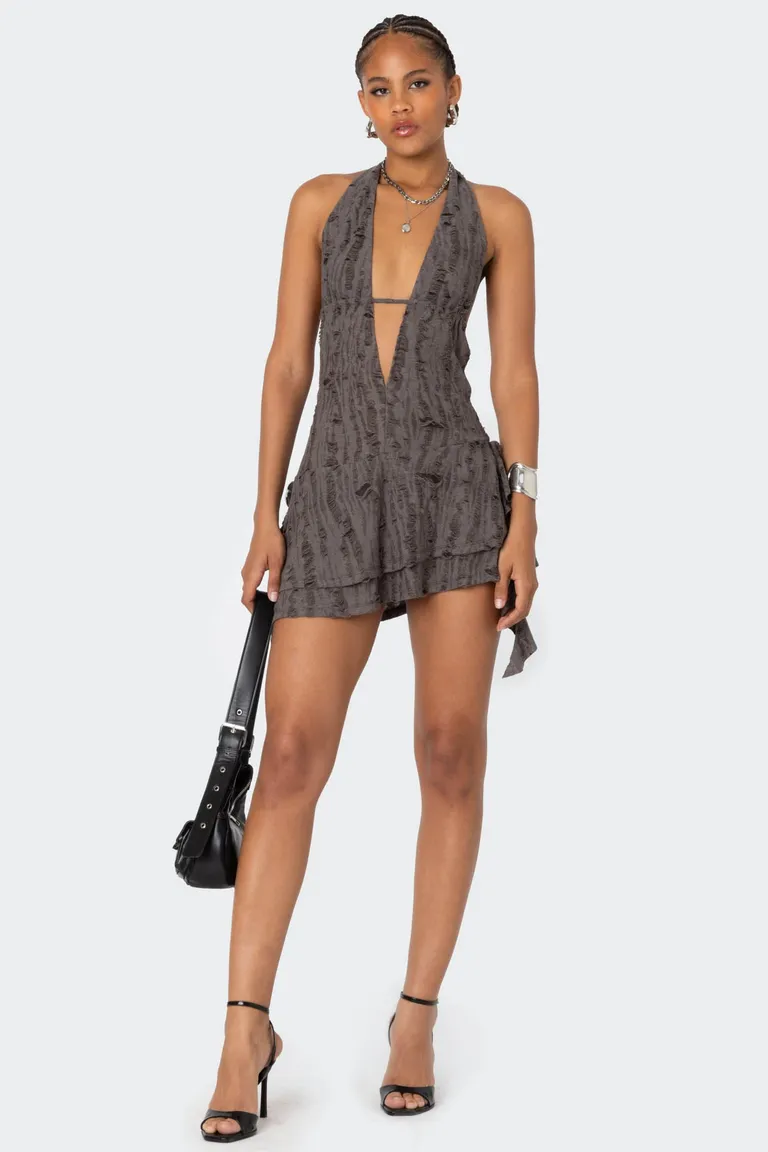 Mini vestido halter desgastado de Edikted en Vestidos para argentina