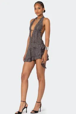 Mini vestido halter desgastado de Edikted en Vestidos para argentina