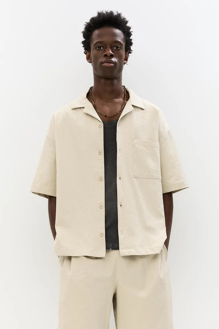 Camisa seersucker manga corta de Pull&Bear en Camisas para argentina