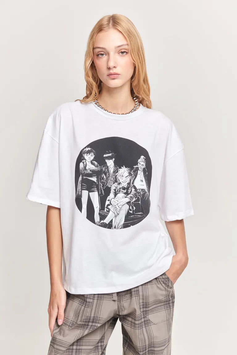 Remera de algodón con estampado gráfico de Gorillaz de 47 Street en Remeras para argentina