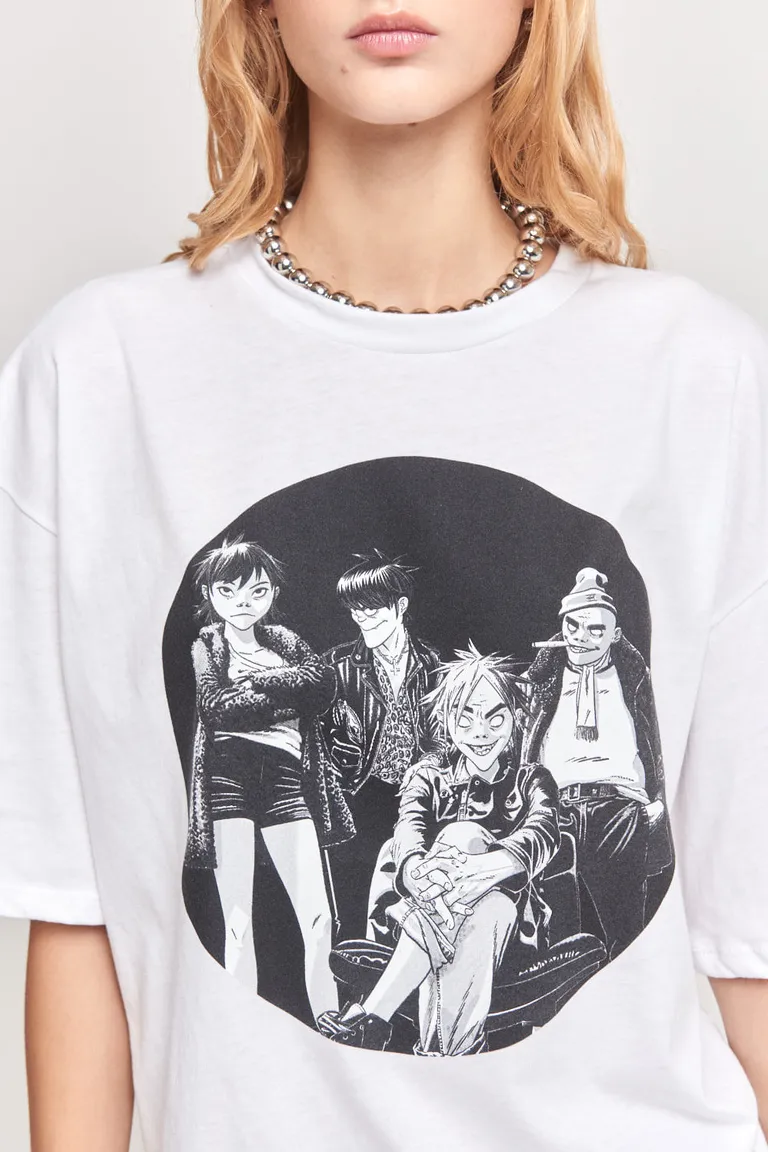 Remera de algodón con estampado gráfico de Gorillaz de 47 Street en Remeras para argentina