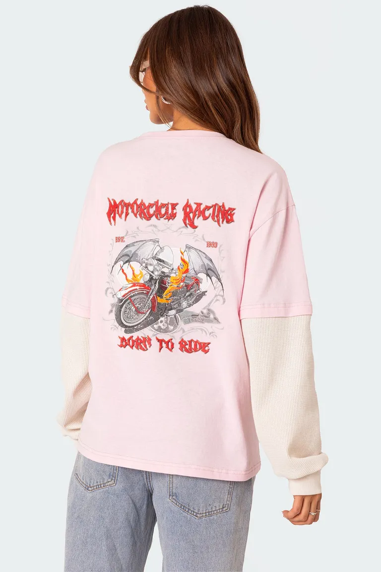Remera oversized capas deportiva de Edikted en Remeras para argentina