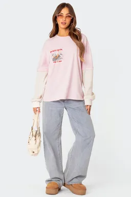 Remera oversized capas deportiva de Edikted en Remeras para argentina