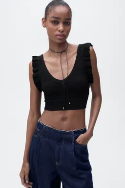 Top crop lazo espalda de Mango en Tops para argentina