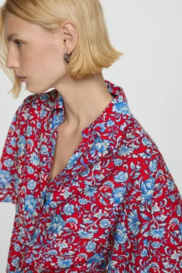 Camisa floral con nudo de Mango en Camisas para argentina