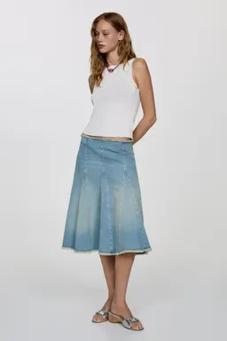 Falda jean desflecada de Mango en Faldas para argentina
