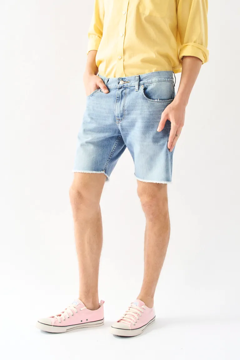 Shorts de jean clásicos regulares con detalles desflecados para hombre de Bensimon en Bermudas y Shorts para argentina