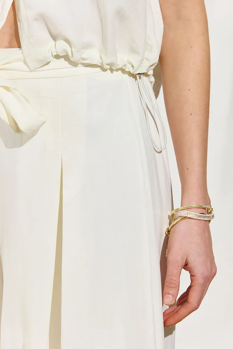 Pantalón Palazzo Blanco de Corte Recto y Amplio de Indiastyle en Pantalones para argentina