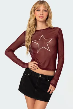 Top transparente mesh stargaze de Edikted en Tops para argentina