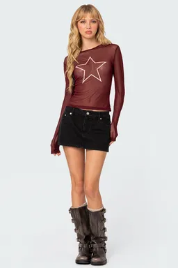Top transparente mesh stargaze de Edikted en Tops para argentina