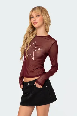 Top transparente mesh stargaze de Edikted en Tops para argentina