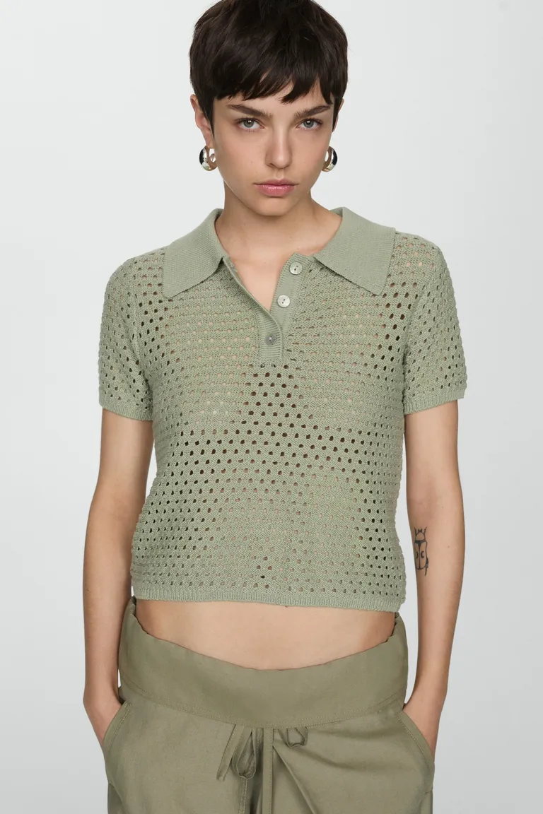 Polo punto calado de Mango en Tops para argentina