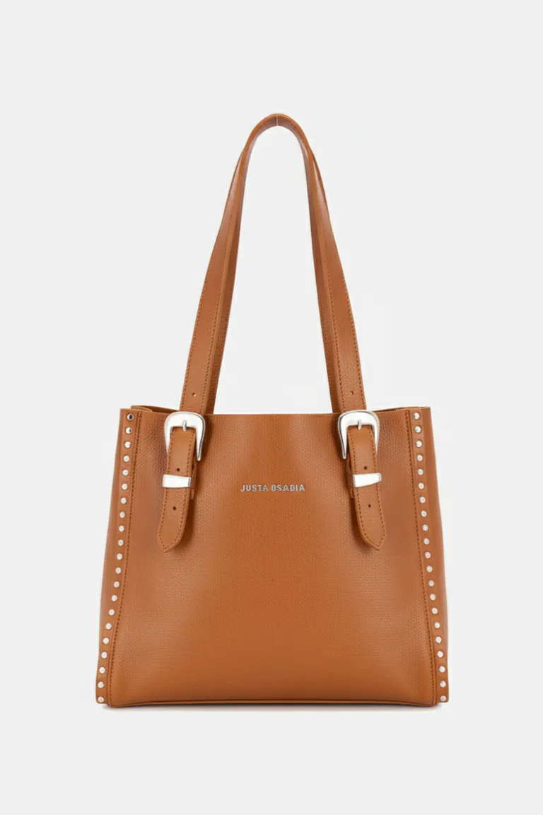 Elegante Cartera de Mano Marrón con Detalles Dorados para Mujeres de Justaosadia en Bolsos y Carteras para argentina