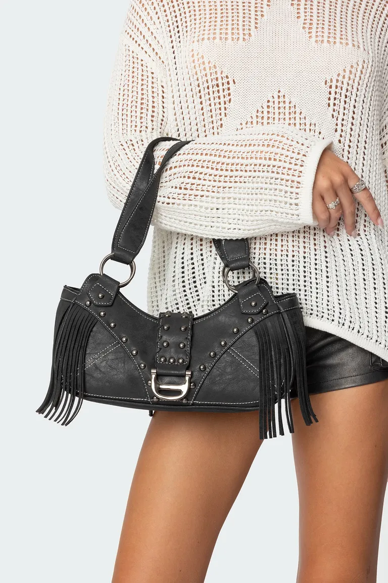 Bolso flecos cuero sintético de Edikted en Bolsos y Carteras para argentina
