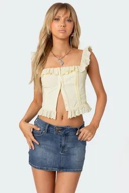 Corset volados cuello cuadrado de Edikted en Tops para argentina