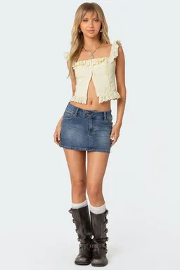Corset volados cuello cuadrado de Edikted en Tops para argentina