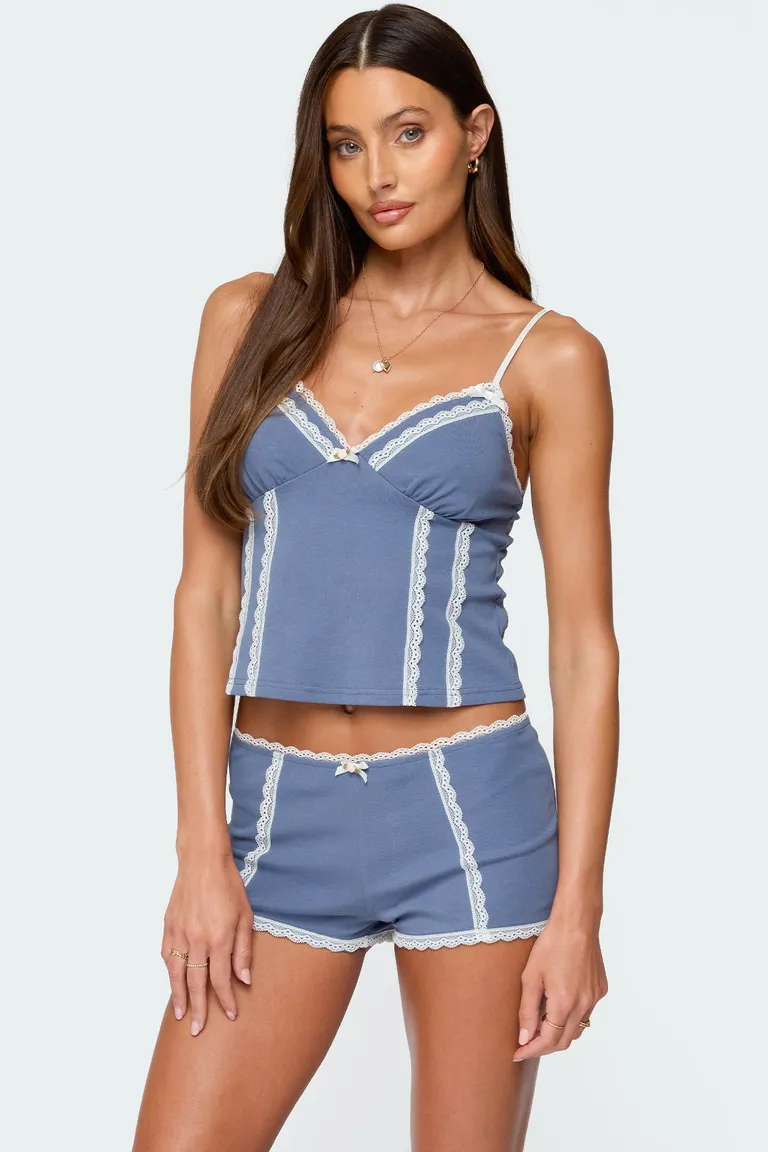 Musculosa eliane encaje contraste de Edikted en Pijamas y Sleepwear para argentina