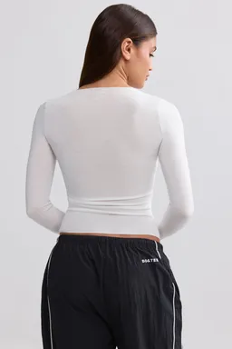Top manga larga transparente blanco de Oh Polly en Tops para argentina