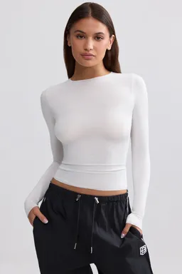 Top manga larga transparente blanco de Oh Polly en Tops para argentina