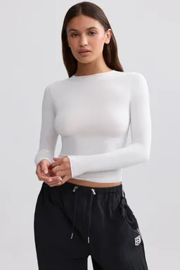 Top manga larga transparente blanco de Oh Polly en Tops para argentina