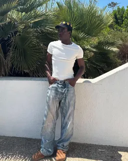 Jeans baggy estampado de Bershka en Pantalones para argentina
