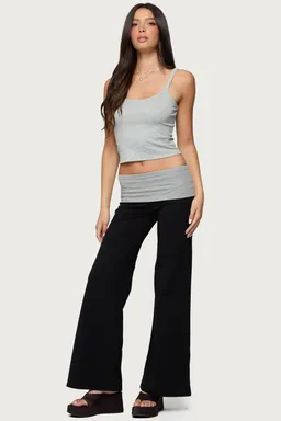 Pantalón ancho doblez contraste de Edikted en Pantalones para argentina